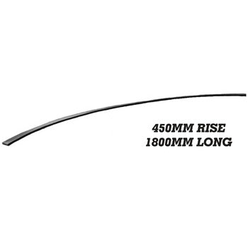 Wrought Iron Flat Bar Long Arch at 1800mm  Long, 450mm Rise